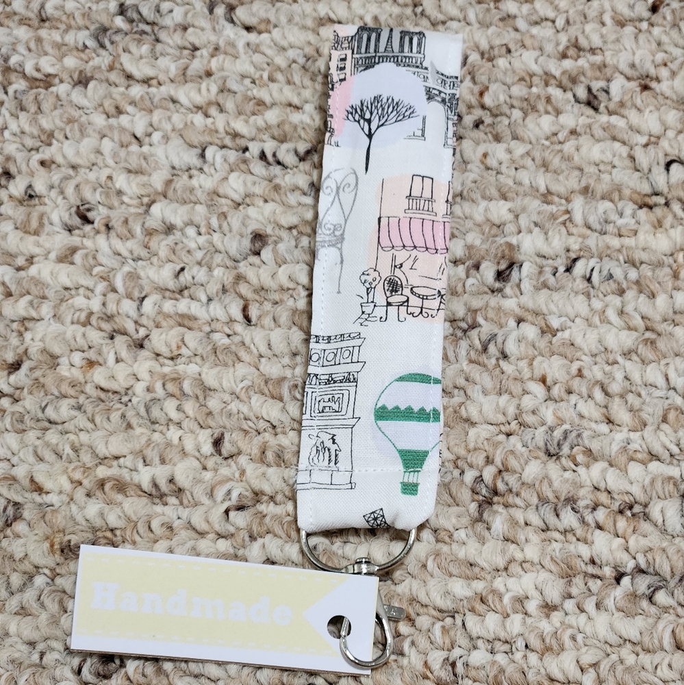 Handmade Paris Cafe Key Fob